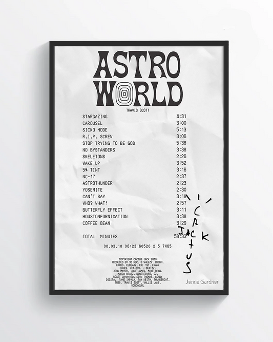 Travis Scott Astroworld 'Receipt'